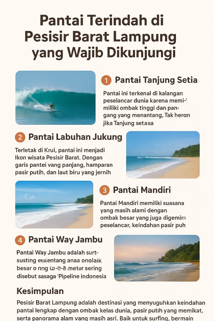 Pantai terindah di Pesisir Barat Lampung